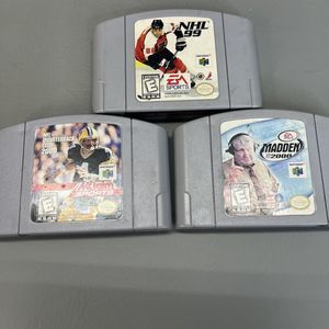NFL Quarterback Club 2000 (Nintendo 64, N64 NHL 99 Madden 2000 NFL Lot Of 3